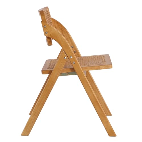 LIMHOME®| Klappstuhl TB008 (Packung, 1 St), Gestell aus Massiveholz FSC®, Sitzfläche aus Rattan von LIMHOME
