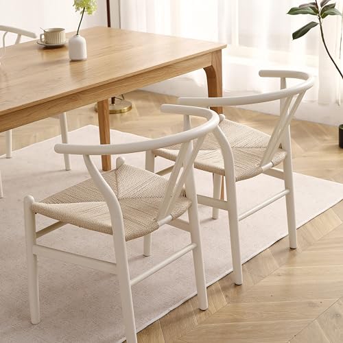 LIMHOME Esszimmerstühle (Packung, 2 St), FSC® Massivholzrahmen mit Sitzfläche aus Papierseil (Buchenholz, Hell-Beige) von LIMHOME