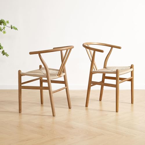 LIMHOME Esszimmerstühle (Packung, 2 St), FSC® Massivholzrahmen mit Sitzfläche aus Papierseil (Eschenholz, Hell-Eiche) von LIMHOME
