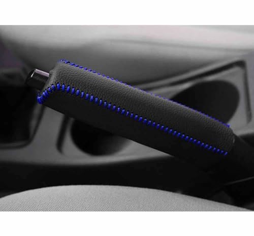 LIMIMIKAIXIN Auto Handbremse Abdeckung für Hyundai i30 Fastback PD 2017-2025, Handbremsgriff Schutzhülle rutschfeste Handbremshebel Griff Protector ZubehöR,C/Black Blue Line von LIMIMIKAIXIN