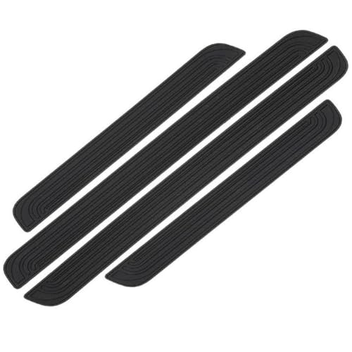 LIMIMIKAIXIN für Opel Corsa D A B C E F OPC Accessories 2021 2020 2019 2018 2017 4 Stück Auto Einstiegsleisten Schutz Gummi Türschweller Kratzschutz Abdeckung Schritt Platte Styling Zubehör,A/Black von LIMIMIKAIXIN