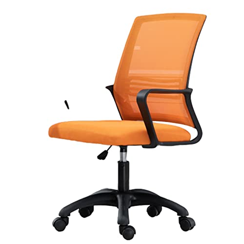 LIMIOFAQ Kinderschreibtischstuhl (Computerstühle) - Verstellbare Höhe Büro Schule Kinder Schreibtischstuhl- Ergonomische Rolling Mesh Aufgabe Studie Stuhl Für Frauen Kinder Mädchen Wohnzimmer,Orange08 von LIMIOFAQ
