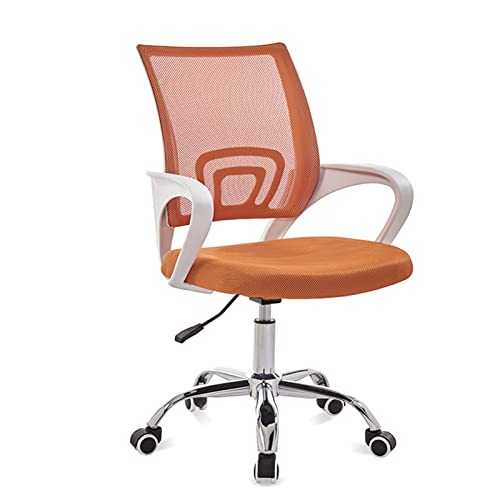 LIMIOFAQ Kinderschreibtischstuhl (Computerstühle) - Verstellbare Höhe Büro Schule Kinder Schreibtischstuhl- Ergonomische Rolling Mesh Aufgabe Studie Stuhl Für Frauen Kinder Mädchen Wohnzimmer,Orange03 von LIMIOFAQ