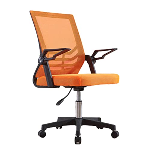 LIMIOFAQ Kinderschreibtischstuhl (Computerstühle) - Verstellbare Höhe Büro Schule Kinder Schreibtischstuhl- Ergonomische Rolling Mesh Aufgabe Studie Stuhl Für Frauen Kinder Mädchen Wohnzimmer,Orange09 von LIMIOFAQ