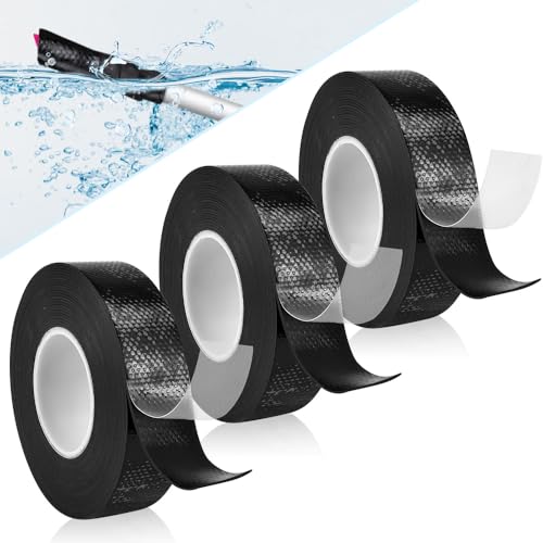 LIMITADA 3 Stück Selbstverschweißendes 22mm Isolierband Wasserdicht Schwarz Klebeband Verschweißend Vulkanisierband für Schlauch Notfallreparatur Kabelisolierung von LIMITADA