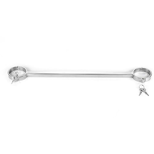 LIMKOO Metall Spreizstange Öffnen Leg Spreader Bar BDSM Abschließbare Fest Legcuffs Bondage Fesseln Edelstahl Fußfesseln SM Slave Fetisch Zurückhaltung Sex Spielzeug für Frauen Männer Paare,Männlich von LIMKOO