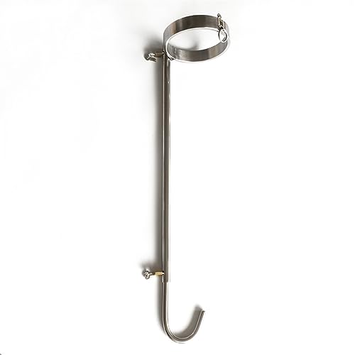 Metall Edelstahl Halsband/Neck Kragen Anal Plug Butt Haken Abschließbar Einstellbar Bondageset Fesseln Set Extrem Bdsm Bondage Sklave Restraints Sexspielzeug für Frauen Männer Paare,3.0cm, Weiblich von LIMKOO