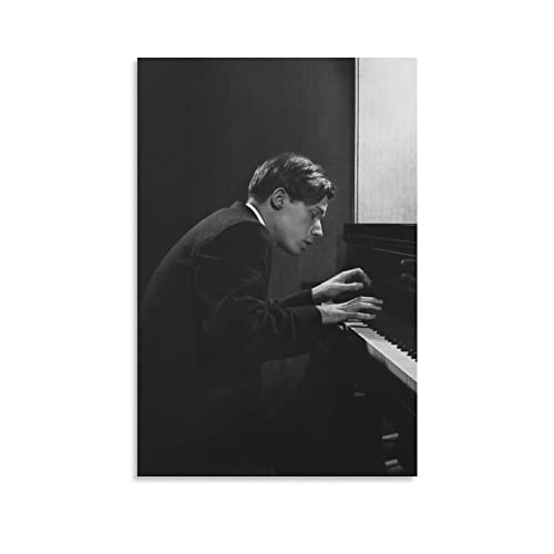 LINBAI Glenn Gould Poster des kanadischen Pianisten (4) Kunstwerke, Leinwand, Poster, Wandkunstdrucke, moderne Dekoration, 20 x 30 cm von LINBAI