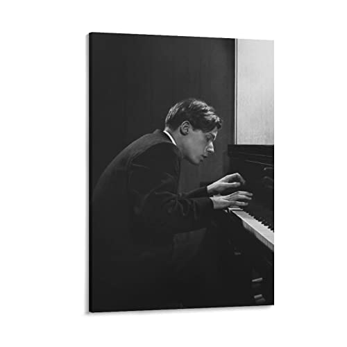 LINBAI Glenn Gould Poster des kanadischen Pianisten (4) Poster, coole Kunstwerke, Malerei, Wandkunst, Leinwanddruck, hängende Bilder, Poster, 30 x 45 cm von LINBAI