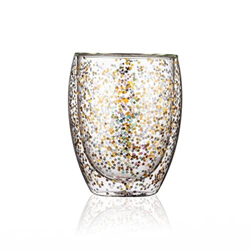 LINCMAN Cute Mugs Glass Double Wall Insulated Glasses Espresso Cup Tea Cup Milk Cup Bear Mugs Office Cup Birthday Gifts Drinking cup von LINCMAN