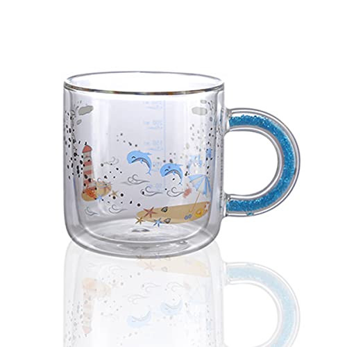 LINCMAN Cute Mugs Glass Double Wall Insulated Glasses Espresso Cup Tea Cup Milk Cup Bear Mugs Office Cup Birthday Gifts Drinking cup von LINCMAN