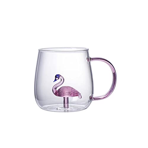 LINCMAN Sweet coffee cup tea milk cute animal coffee cup with handle cup 3D pure hand-painted cute plant fruit shape birthday gift (Firebird) von LINCMAN