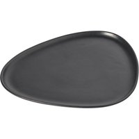 LindDNA - Curve Stoneware Dinner Teller, 30 x 26 cm, schwarz von LindDNA