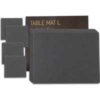Lind DNA - Geschenkset Square L, Nupo anthrazit (4 Tischsets + 4 Glasuntersetzer) von Lind DNA