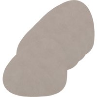 Lind DNA - Glasuntersetzer Curve, Nupo hellgrau (4er-Set) von Lind DNA