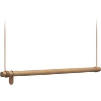 LindDNA - Swing Hängegarderobe L (110 cm), Eiche natur / Leder natur von LindDNA