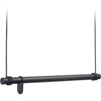 Lind DNA - Swing Hängegarderobe M (80 cm), Eiche schwarz / Leder schwarz von Lind DNA