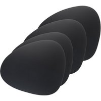 Lind DNA - Tischset Curve L, Bull schwarz (4er-Set) von Lind DNA