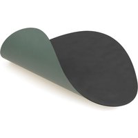 Lind DNA - Tischset Curve L Double, Cloud anthrazit / Nupo pastellgrün von Lind DNA