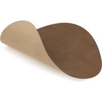 Lind DNA - Tischset Curve L Double, Cloud braun / Nupo sand von Lind DNA