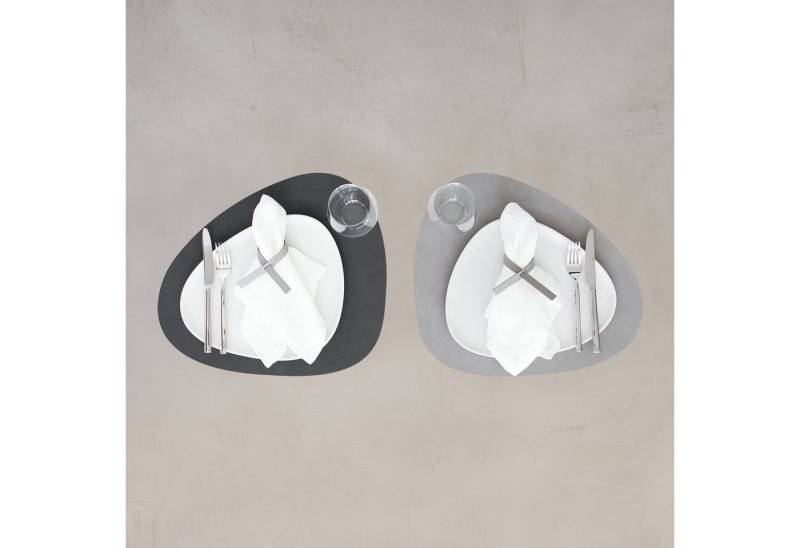 LIND DNA Platzset Tischset Curve wendbar anthrazit/hellgrau LIND DNA Platzset Tischset Curve wendbar anthrazit/hellgrau von LIND DNA