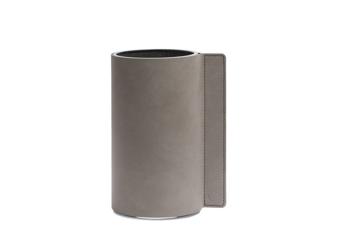 LIND DNA Tischvase BLOCK VASE Leder Nupo M - light grey, BLOCK VASE Leder Nupo M Light Grey von LIND DNA