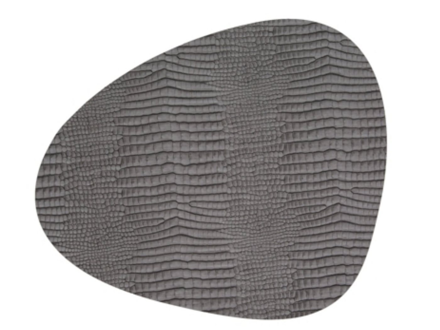 Platzset, CROCO Tischset Curve L silver-black 37 x 44 cm, LIND DNA von LIND DNA