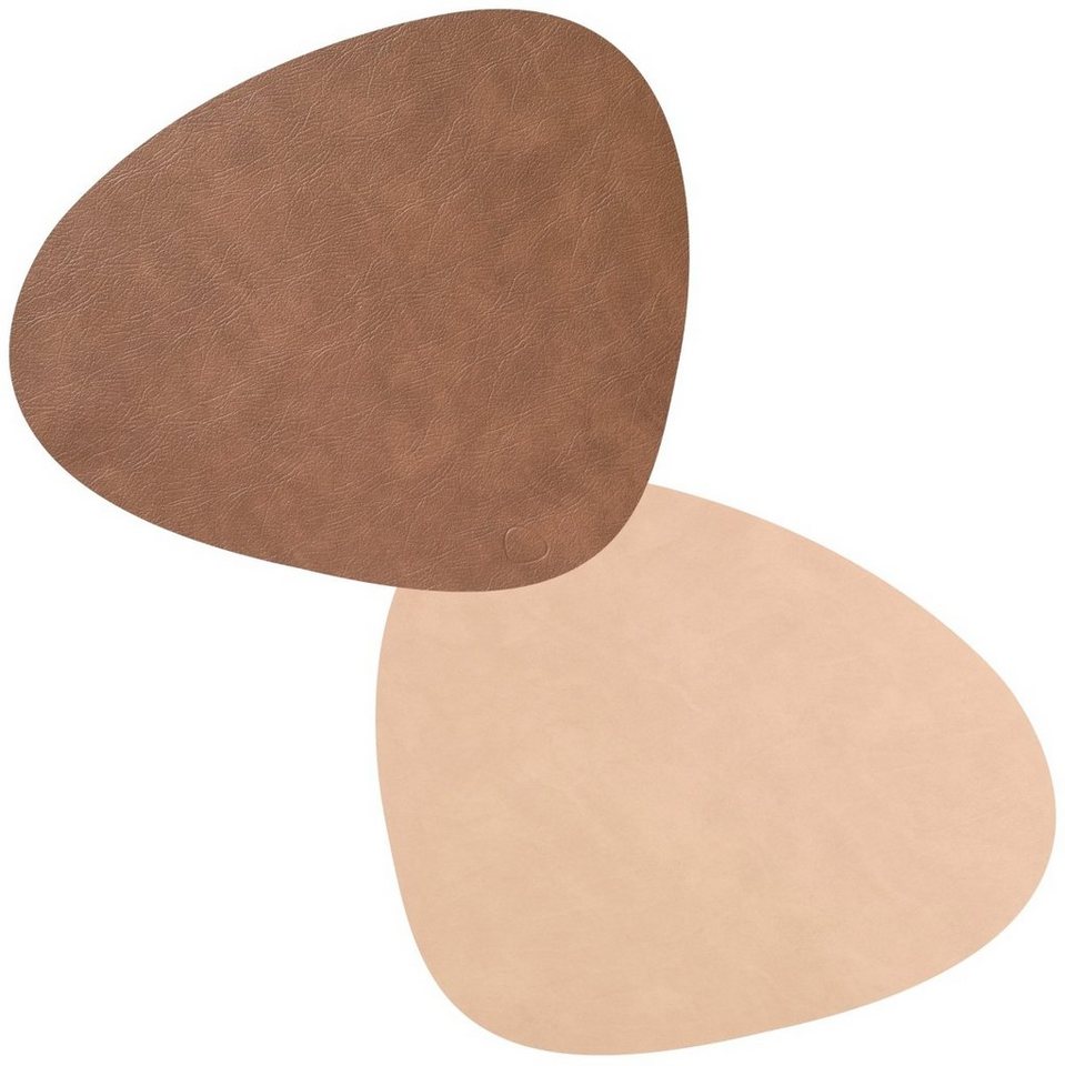 Platzset, DOUBLE CLOUD/NUPO Tischset Curve L brown/sand, LIND DNA von LIND DNA