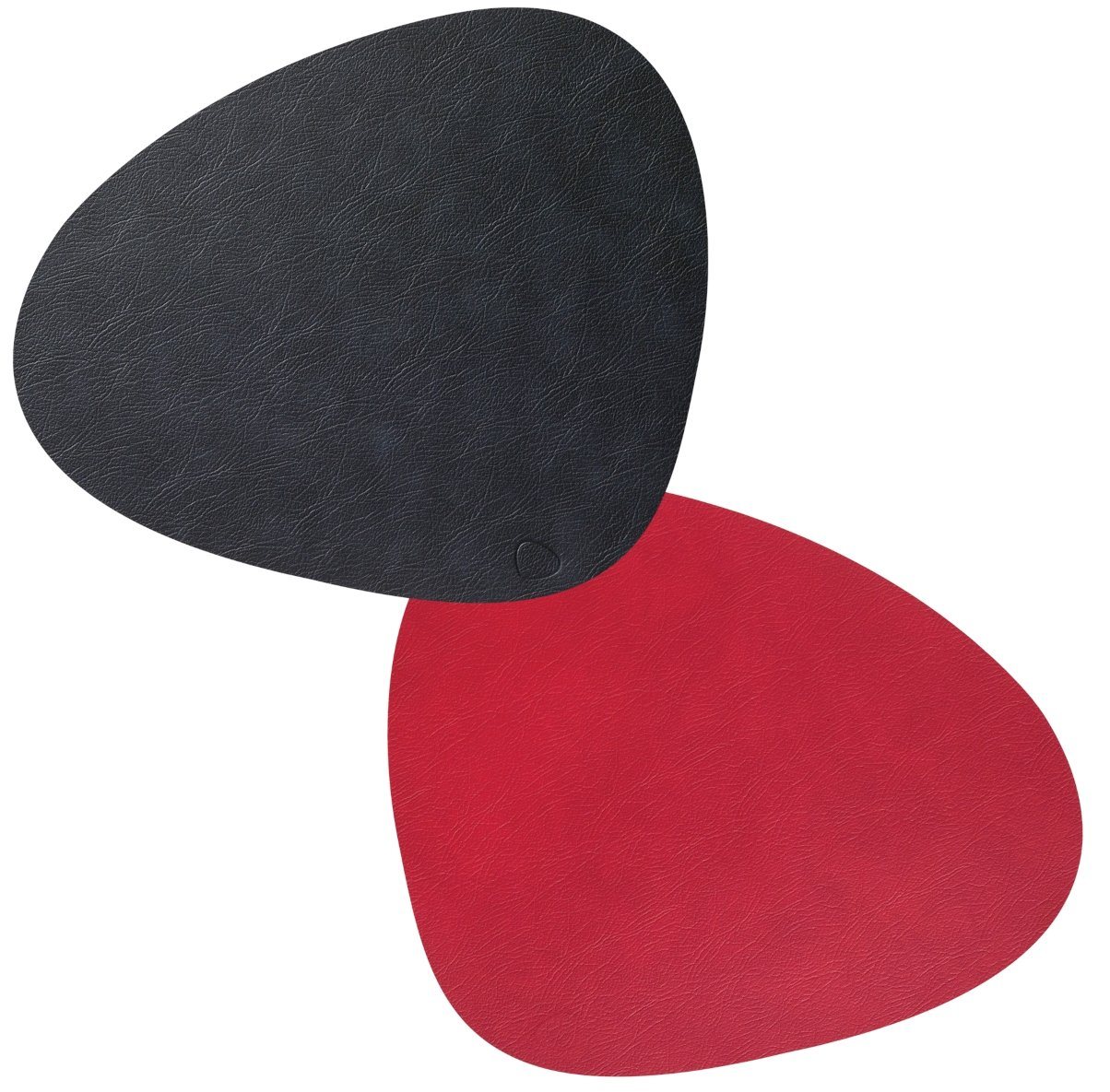 Platzset, DOUBLE CLOUD Tischset Curve L black/red 37 x 44 cm, LIND DNA von LIND DNA