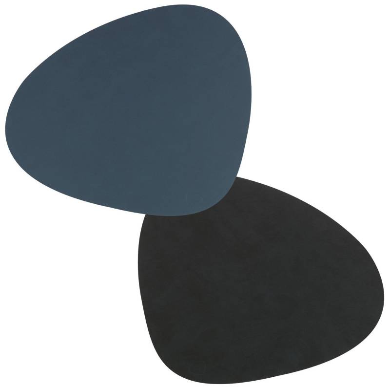 LIND DNA Platzset DOUBLE NUPO Tischset Curve dark blue/black, Table Mat Curve L Double Nupo Dark Blue/Black von LIND DNA