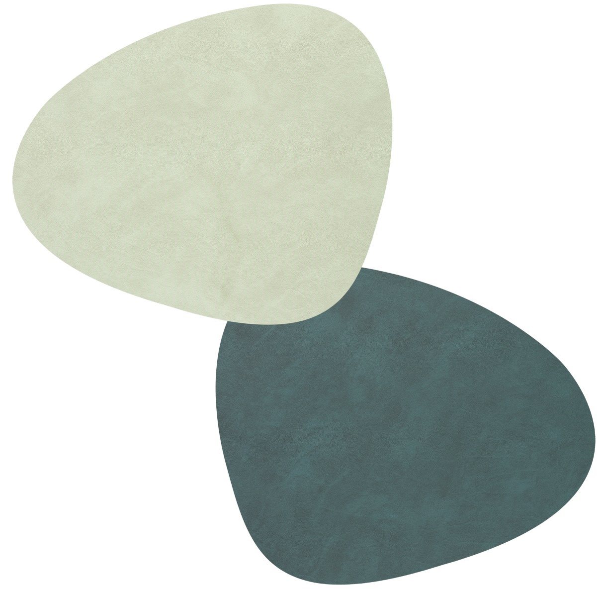 Platzset, DOUBLE Tischset Curve dark green/olive green, LIND DNA von LIND DNA