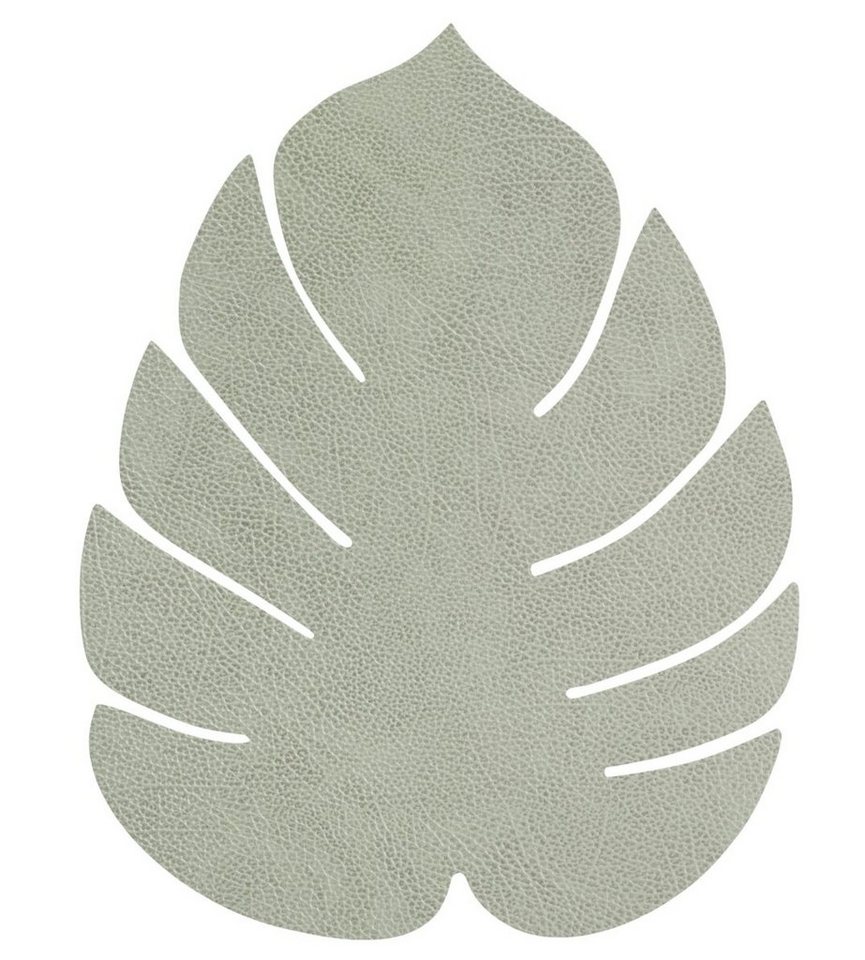 Platzset, HIPPO Tischset Monstera Leaf L olive green 42 x 35, LIND DNA von LIND DNA