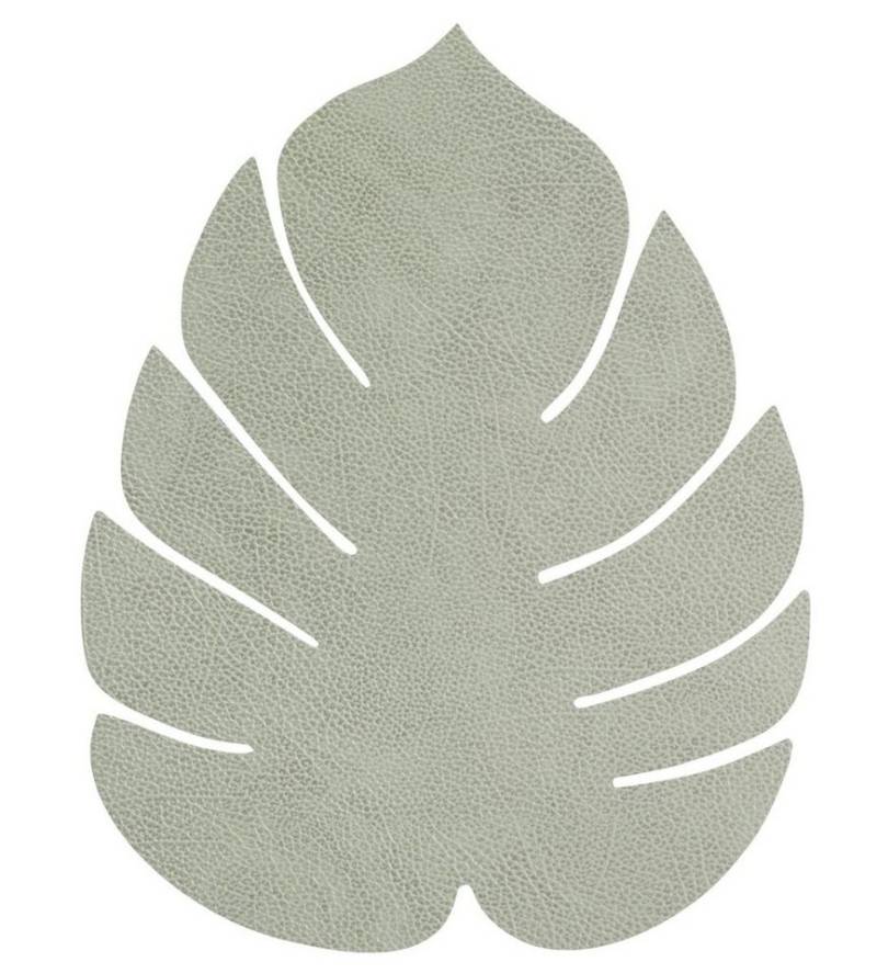 LIND DNA Platzset HIPPO Tischset Monstera Leaf L olive green 42 x 35, Table Mat L Monstera Leaf Hippo Olive Green von LIND DNA