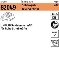 Klemme r 82049 aaf m 20 Sphäroguß feuerverzinkt von LINDAPTER