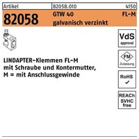 Klemme r 82058 gtw 40 fl 3 m 12 galvanisch verzinkt von LINDAPTER