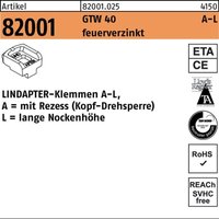 Klemmen r 82001 gtw 40 lm 10 / 7,0 feuerverzinkt von LINDAPTER