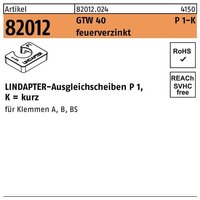 Ausgleichscheibe R 82012 GTW 40 P1 M 12 / 6,0 feuerverzinkt von LINDAPTER