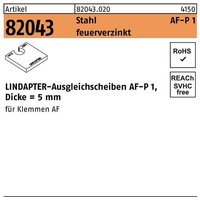 Lindapter - Ausgleichsscheibe r 82043 af m 12 P1 Stahl feuerverzinkt von LINDAPTER