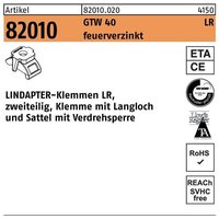 Klemme R 82010 GTW 40 LR M 12 / 3 - 12 feuerverzinkt von LINDAPTER