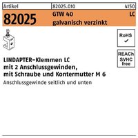 Lindapter - Klemme r 82024 gtw 40 lc m 6 galvanisch verzinkt von LINDAPTER