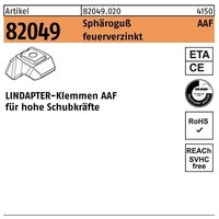 Lindapter - Klemme r 82049 aaf m 12 Sphäroguß feuerverzinkt von LINDAPTER