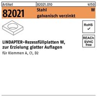 Rezessfüllplatte r 82021 Form w w 12 / 6,5 Stahl galvanisch verzinkt von LINDAPTER