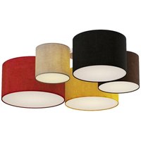 Lindby - gebraucht] Laurenz Deckenlampe Deckenleuchte Lampe Leuchte 5 Flammig 90cm Rot G585 B-Ware von LINDBY