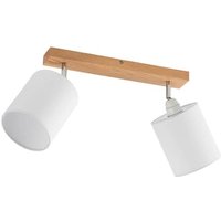 [GEBRAUCHT] B-Ware Lindby Imarin Deckenstrahler Hängelampe Deckenlampe Leuchte Lampe E27 Weiß Holz von LINDBY