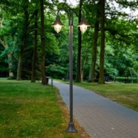 [GEBRAUCHT] B-Ware Lindby Madea Kandelaber Lampe Leuchte Wegeleuchte Wegelampe 2 Flammig E27 Grau von LINDBY