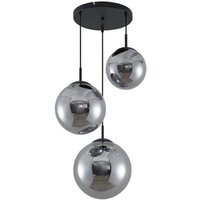 [GEBRAUCHT] B-Ware Lindby Teeja Hängeleuchte 3 Glaskugeln Leuchte Lampe Hängeleuchte Ip20 Rauchgrau von LINDBY
