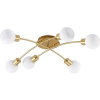 [GEBRAUCHT] Lindby Agmar Led Deckenlampe Hängeleuchte Lampe Leuchte Messing 6 Flammig E14769 B-Ware von LINDBY