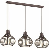 [GEBRAUCHT] Lindby Frances Hängelampe Hängeleuchte Leuchte Wohnzimmerlampe 3 Fl. E27 Braun B-Ware von LINDBY