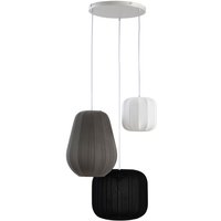[GEBRAUCHT] Lindby Hängelampe Pendelleuchte Lampe Schwarz Weiß Grau Textil 60cm 3 Flammig B-Ware von LINDBY