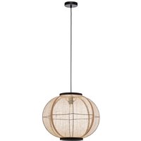 [GEBRAUCHT] Lindby Hängeleuchte Lampe Deckenleuchte Aurinil Holzfarben Leinen ø 48cm E27 B-Ware von LINDBY